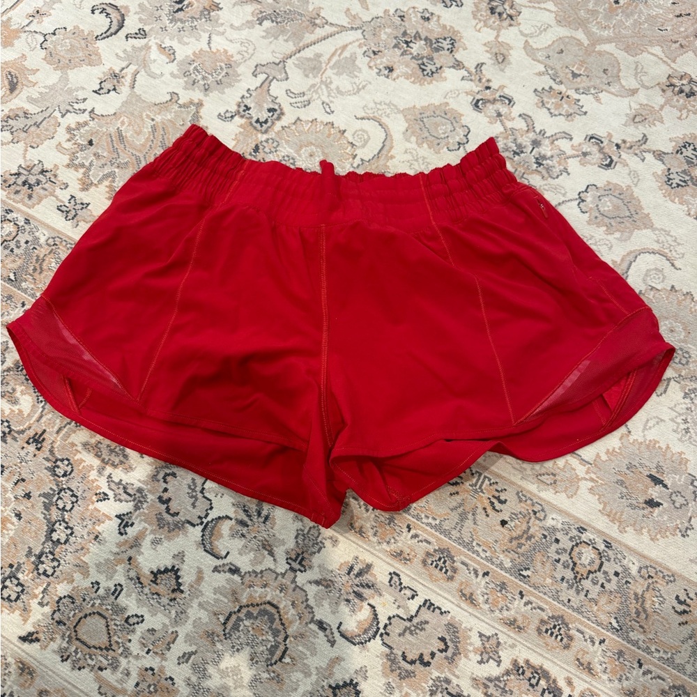 Lululemon Red Athletic Shorts